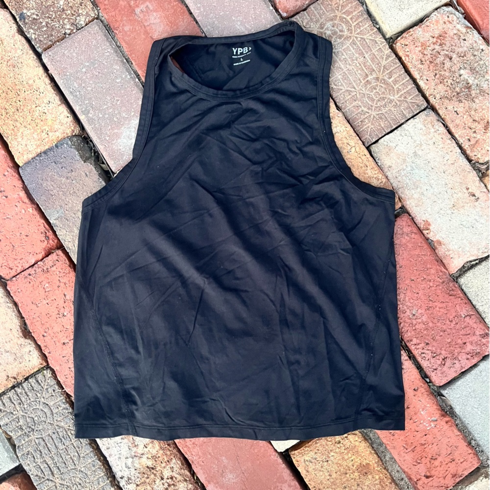 No Boundaries Black Tank Top with Pink Butterfly Design - Picture 3 of 3